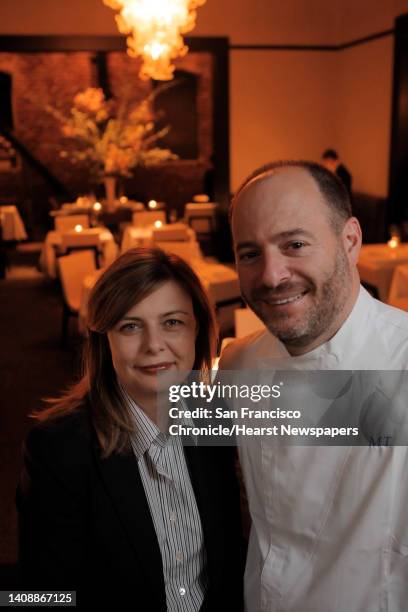 Michael and Lindsay Tusk, owners of the new Quince restaurant in San Francisco, Calif. Quince has moved into the old Myth space.