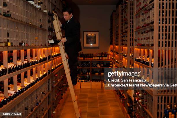 The wine room at the new Quince restaurant in San Francisco, Calif. Quince has moved into the old Myth space.