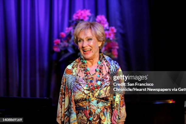 Cloris Leachman performs during the first night of a three night gig at the Rrazz room at the Hotel Nikko in San Francisco, Calif., on Tuesday, June...