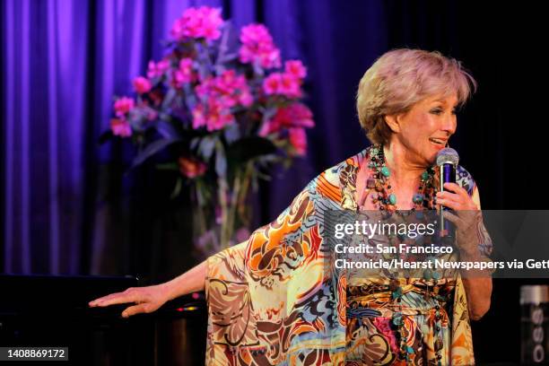 Cloris Leachman performs during the first night of a three night gig at the Rrazz room at the Hotel Nikko in San Francisco, Calif., on Tuesday, June...