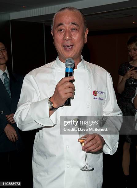 Nobuyuki Matsuhisa attends a party to celebrate Nobu London restaurant's 15th anniversary at the Met Bar on March 07, 2012 in London, England.