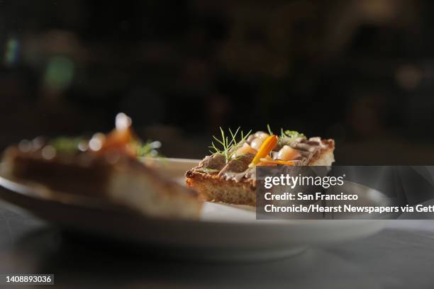 The duck liver with quince plated and ready to be served on Monday. Top Chef contestants Melissa King and Mei Lin held a pop up restaurant event at...