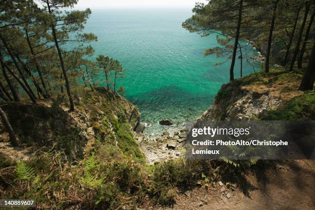 anse saint-nicolas, crozon peninsula, finistere, brittany, france - finistere stock pictures, royalty-free photos & images
