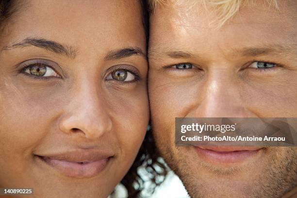 couple cheek to cheek, portrait - wange an wange stock-fotos und bilder