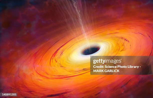 computer artwork of black hole - black hole stock illustrations