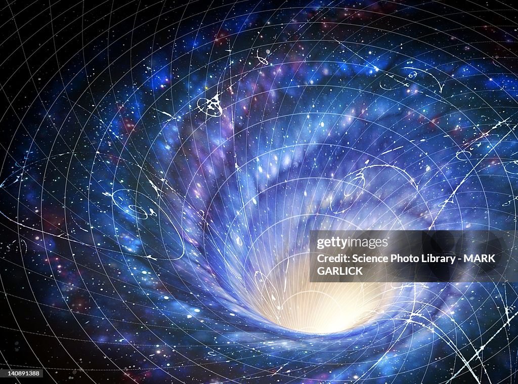 Artwork of a galaxy as whirlpool in space