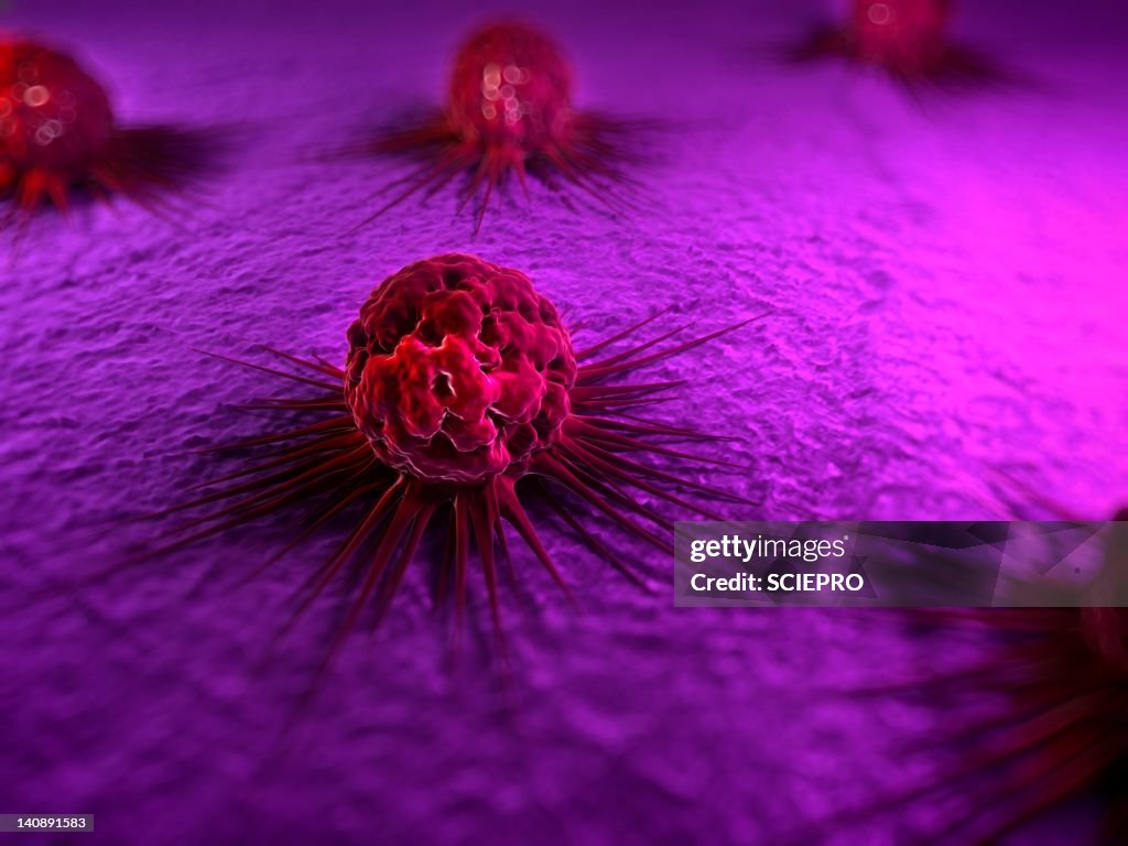 Cancer cells, artwork