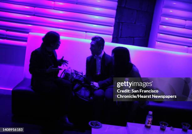 Guests talk at the 56th San Francisco International Film Festival opening night party at Temple Nightclub in San Francisco, Calif., on Thursday,...