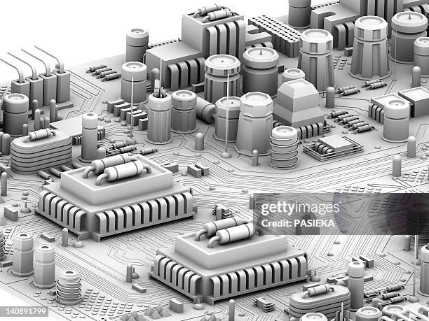circuit board, artwork - welding stock illustrations