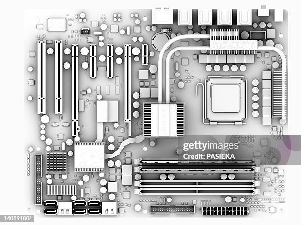 computer motherboard, artwork - welding stock illustrations
