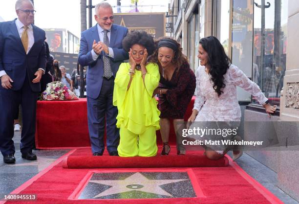 Marc Shaiman, Jenifer Lewis, Debbie Allen and Lupita Sanchez Cornejo, Hollywood Chamber of Commerce Chair attend the Hollywood Walk of Fame Star...