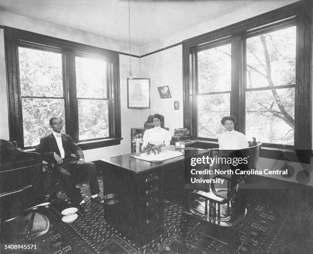 Reading left to right is Joseph H. Garner, state representative and member of the Board of Directors of NC Mutual and Provident Association with Mrs....