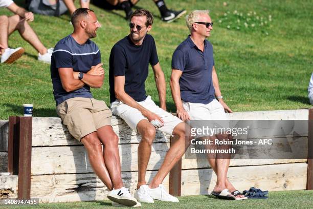 Ex-pros David Meyler and Peter Crouch during a training game between AFC Bournemouth and Sheffield Wednesday The Campus of Quinta do Lago Sports...