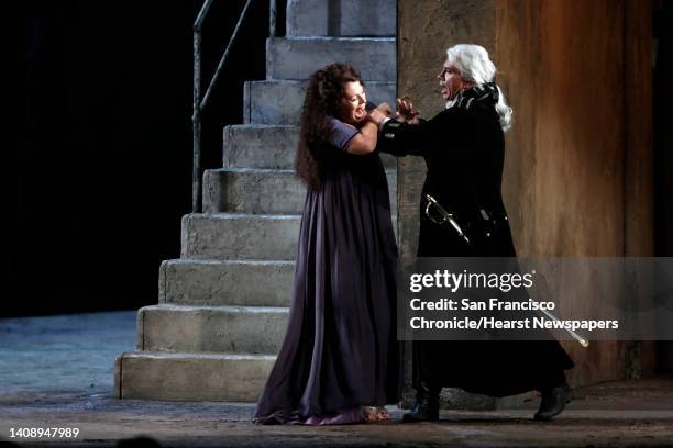 Dmitri Hvorostovsky and Stephanie Blythe perform in Il Trovatore on Tuesday, September 8, 2009. SF Opera opens its 2009 fall season with Verdi's "Il...