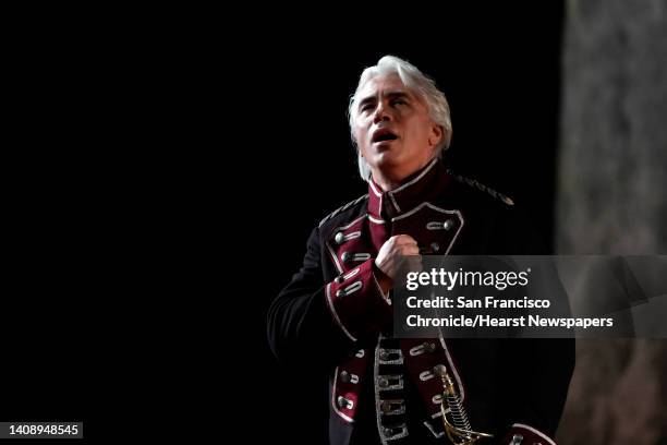 Dmitri Hvorostovsky performs in Il Trovatore on Tuesday, September 8, 2009. SF Opera opens its 2009 fall season with Verdi's "Il Trovatore." The four...