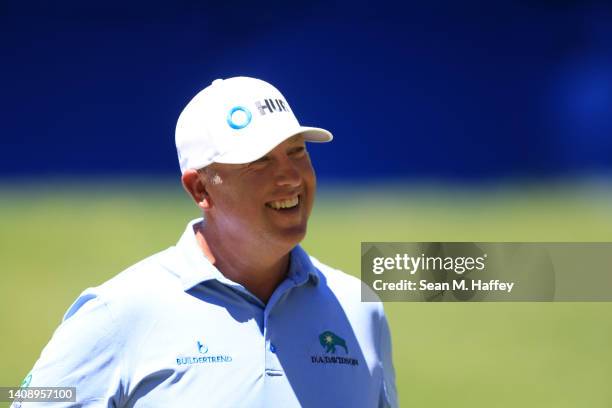 Scott Gutschewski of the United States walks on the 18th green during the second round of the Barracuda Championship at Tahoe Mountain Club on July...