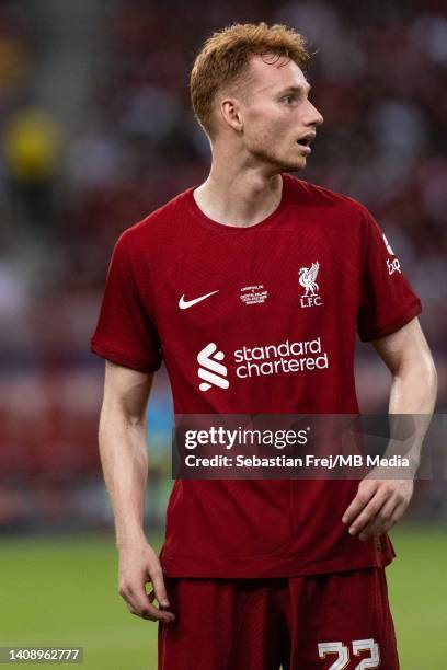 Sepp Van Den Berg of Liverpool during the preseason friendly between Liverpool and Crystal Palace at National Stadium on July 15, 2022 in Singapore.