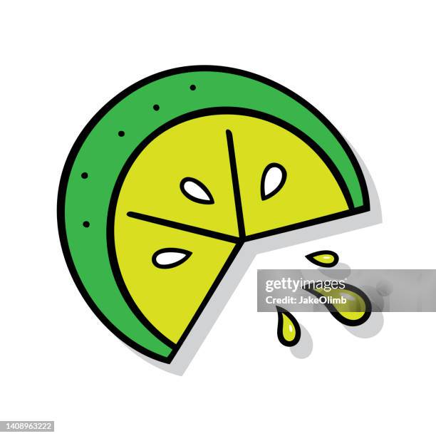 lime squeeze doodle 7 - squirting stock illustrations