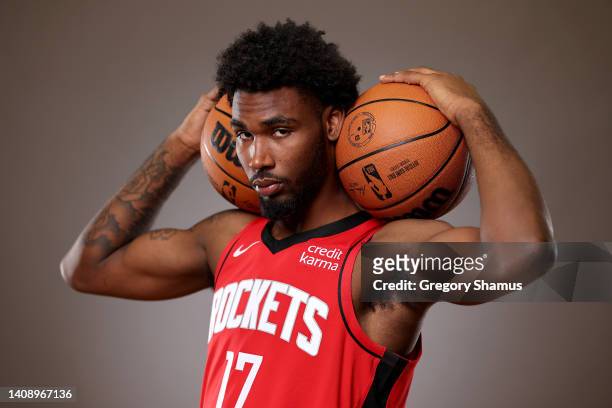 Tari Eason of the Houston Rockets poses for a portrait during NBA News  Photo - Getty Images