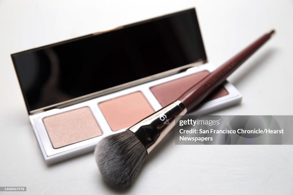 Sephora cosmetics Shimmering Marsala Cheek Trio based on Pantone's color of the year, with the Marsala Pro Angled Blush Brush #49. In San Francisco, Calif., on Monday, December 22, 2014