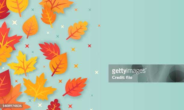 illustrazioni stock, clip art, cartoni animati e icone di tendenza di sfondo di foglia d'autunno - cadere