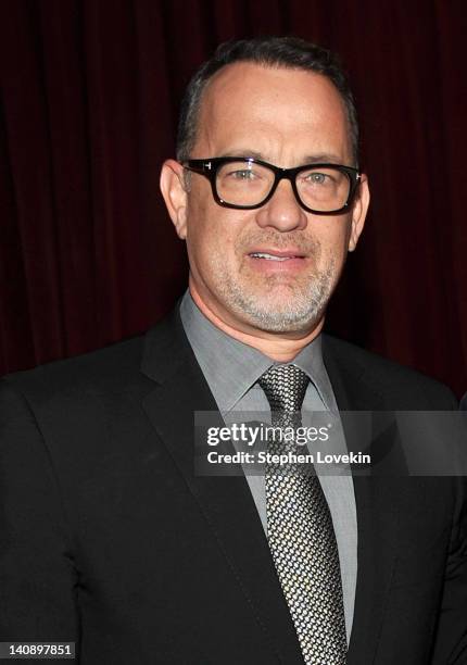 Executive producer Tom Hanks attends the "Game Change" premiere at the Ziegfeld Theater on March 7, 2012 in New York City.