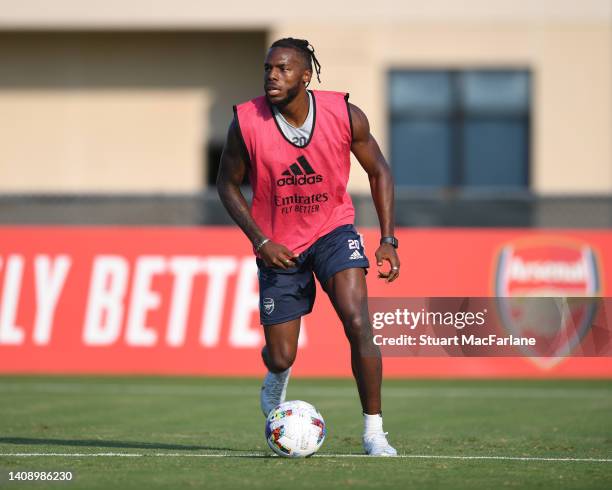 Nuno Tavares of Arsenal during a training session on July 15, 2022 in Annapolis, Maryland.