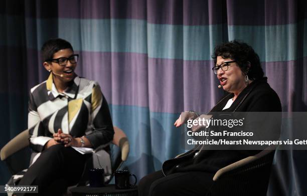 Associate Supreme Court Justice Sonia Sotomayor in conversation with Melissa Murray, Interim Dean UC Berkeley School of Law at Zellerbach Hall in...