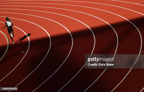 Anjelina Nadai Lohalith of Team Athlete Refugee competes in the Women's 1500 Meter heats on day one of the World Athletics Championships Oregon22 at...