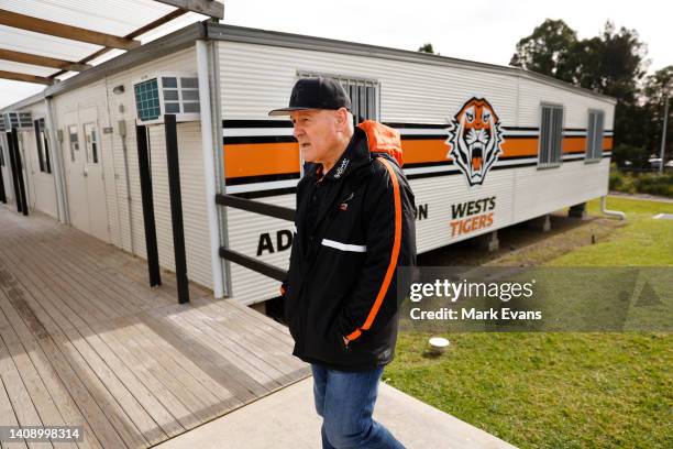 Wests Tigers head of football, Tim Sheens, speaks to the media during a Wests Tigers NRL media opportunity at Cintra park on July 16, 2022 in Sydney,...