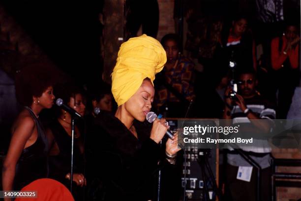 Badu Singer Erykah Badu Performs In Chicago Illinois Photos and Premium High Res ...