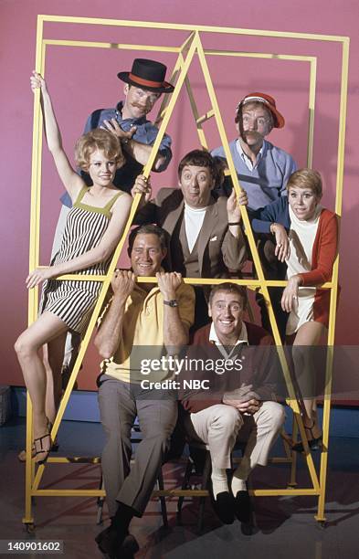 Season 1 -- Pictured: Dan Rowan, Dick Martin Eileen Brennan, Roddy Maude-Roxby, Judy Carne Larry Hovis, Henry Gibson -- Photo by: NBCU Photo Bank
