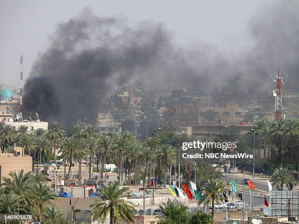 Explosions are a daily occurrence in Baghdad, the largest and capital city of Iraq, on February 24, 2007 -- Photo by: NBC NewsWire