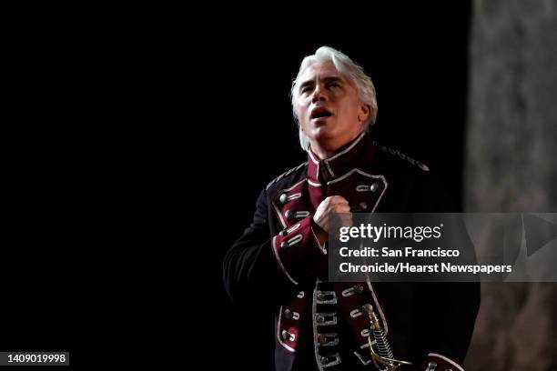 Dmitri Hvorostovsky performs in Il Trovatore on Tuesday, September 8, 2009. SF Opera opens its 2009 fall season with Verdi's "Il Trovatore." The four...