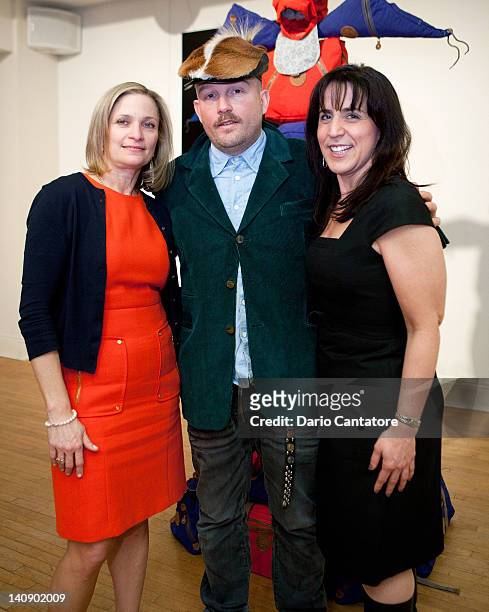 Julie Dimperio, Paul Graves, and Anne Nearman attend Kipling's 25th Anniversary celebration at Helen Mills Event Space on March 7, 2012 in New York...
