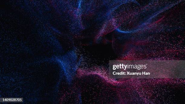 abstract color particle background - colorful powder explosion stockfoto's en -beelden