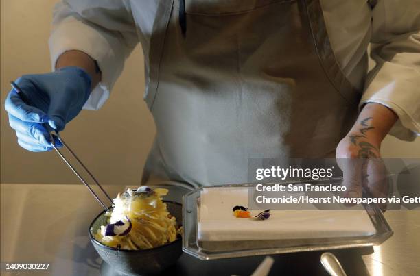 Pastry Chef Luis Villavazquez prepares a Sesame Soft Srve, Mango Shaved Ice dessert at the new China Live Marketplace, the huge $20 million Chinese...