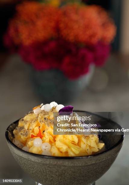 The Sesame Soft Serve, Mango Shaved Ice served at China Live in San Francisco, Calif., on Wednesday, April 26, 2017. China Live is the new ambitious...