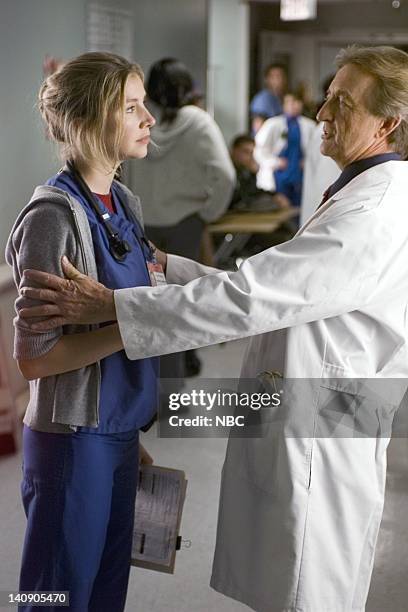 My Own Personal Jesus" Episode 11 -- Aired 12/11/01 -- Pictured: Sarah Chalke as Dr. Elliot Reid, Ken Jenkins as Dr. Bob Kelso -- Photo by: Chris...