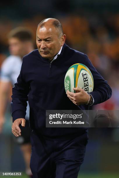 England coach Eddie Jones looks on before game three of the International Test match series between the Australia Wallabies and England at the Sydney...