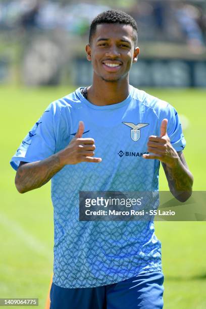 Marcos Antonio of SS Lazio during the SS Lazio training session on July 16, 2022 in Auronzo di Cadore, Italy.