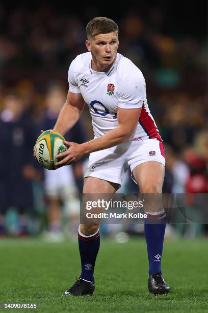 Owen Farrell of England in action during game three of the International Test match series between the Australia Wallabies and England at the Sydney...