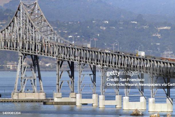 Vehicles begin to cross the Westbound direction of the Richmond-San Rafael Bridge in Richmond, Calif., on Tuesday, September 27, 2016.