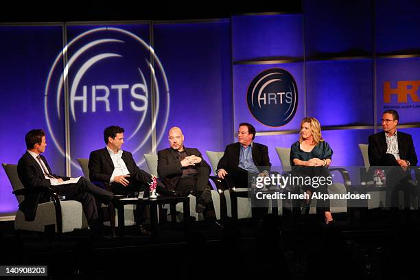 Television personality Billy Bush and Executives Michael Wright, Joel Stillerman, David Janollari, Kate Juergens and Carmi Zlotnik participate in a...