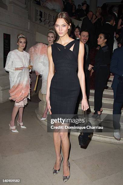 Karlie Kloss attends 'Louis Vuitton - Marc Jacobs: The Exhibition' Photocall as part of Paris Fashion Week on March 7, 2012 in Paris, France.