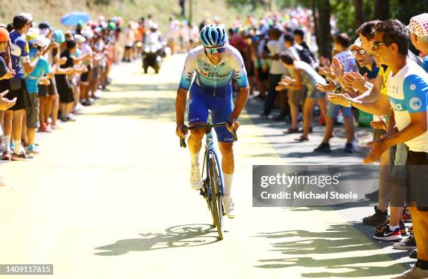 Michael Matthews of Australia and Team BikeExchange - Jayco attacks in the breakaway during the 109th Tour de France 2022, Stage 14 a 192,5km stage...