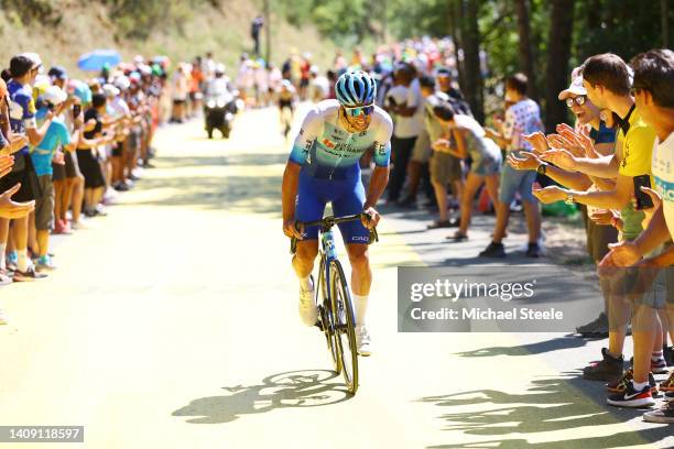 Michael Matthews of Australia and Team BikeExchange - Jayco attacks in the breakaway during the 109th Tour de France 2022, Stage 14 a 192,5km stage...