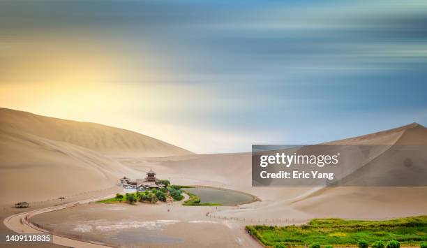 old styled temple in desert - sand dune illustration stock pictures, royalty-free photos & images