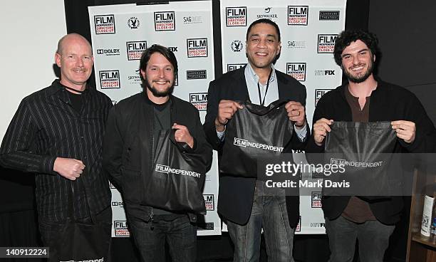 Kelly Oxford, Elliot Greenberg, Harry Lennix and Josh Trank attend the Film Independent 'Directors Close Up' held at the Landmark Theater on March 7,...