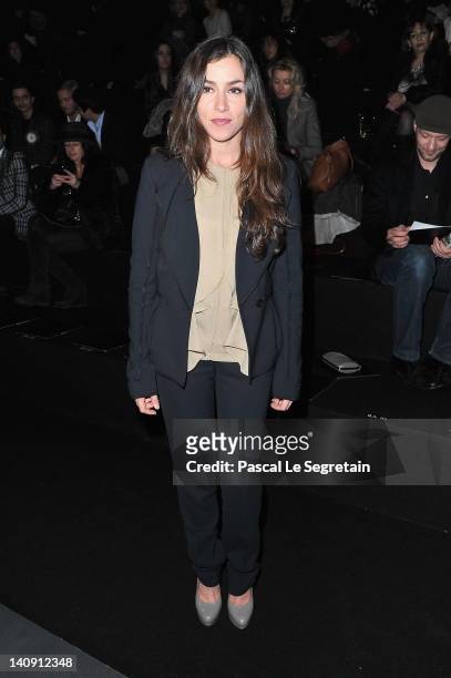 Olivia Ruiz attends the Elie Saab Ready-To-Wear Fall/Winter 2012 show as part of Paris Fashion Week on at Espace Ephemere Tuileries on March 7, 2012...